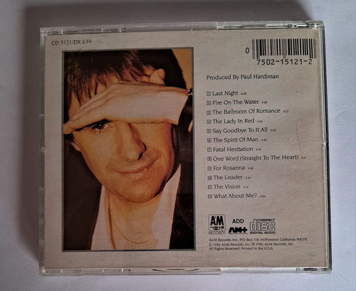 Chris De Burgh Into The Light Cd Usa Prim Ed 1986 Estándar (Usado)