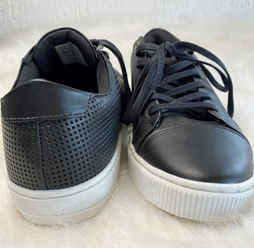 Tênis Calvin Klein Feminino Original Em Couro Preto 37