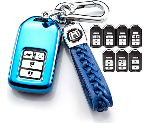Azul Suave Tpu Key Fob Cover Case Remote Holder Skin Gl...