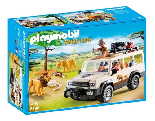 Juego Playmobil Wild Life Vehículo Safari Con Leones 4+ Cantidad de piezas 58