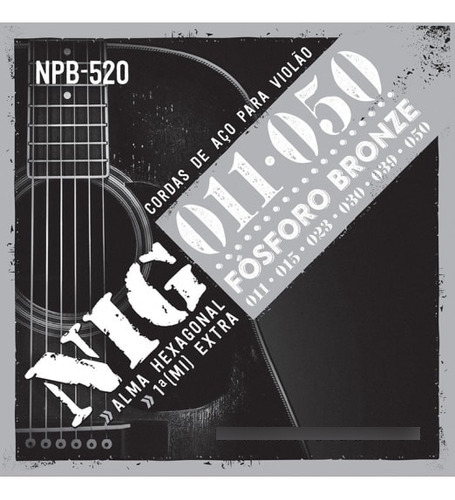 Cuerdas De Guitarra Acustica Fosforo Bronce Nig 11-50