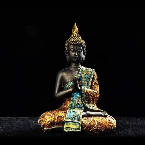 Buda Tailandés Sentado Estatua Oficina Decoración Yoga Zen
