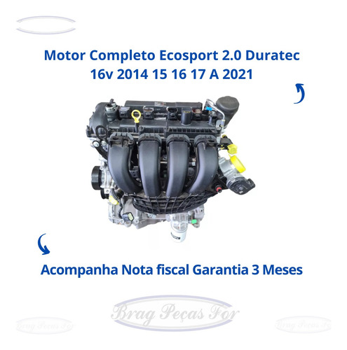 Motor Completo Ecosport 2.0 Duratec 16v Flex 2017 A 2021