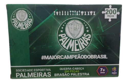 Quebra Cabeça Colecionável Palmeiras Brasão Palestra 200 Pçs