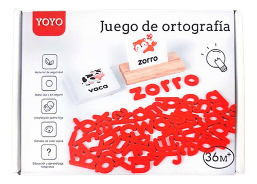 Juego Didáctico Para Niños De Ortografía Español De Madera