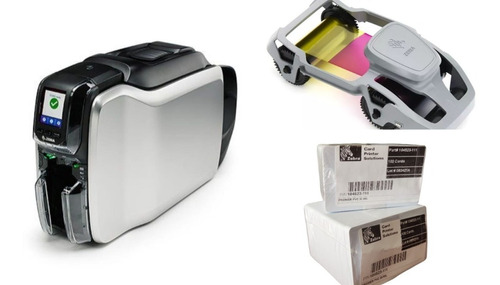 Kit Impresora Credenciales Zebra Zc300dual Ribbon+pvc+cardst