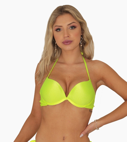 Biquíni Turbo  Push Up Neon - 3d - Cor Fluorescente 