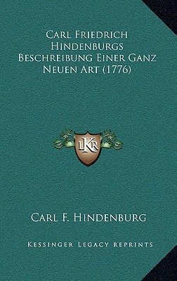 Libro Carl Friedrich Hindenburgs Beschreibung Einer Ganz ...