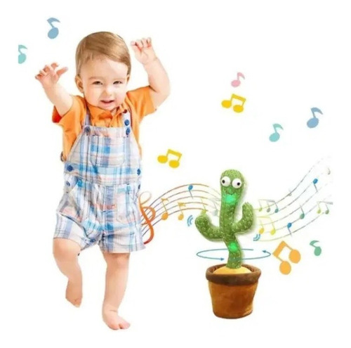 Imagen 5 de 5 de Cactus Bailarin Peluche Canta Baila Y Repite Recargable