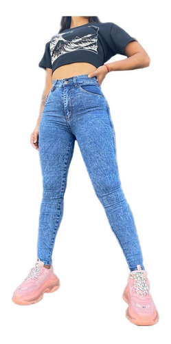 Jeans Pantalon De Mezclilla Deslavado Strech Azul Ropa De, 42% OFF