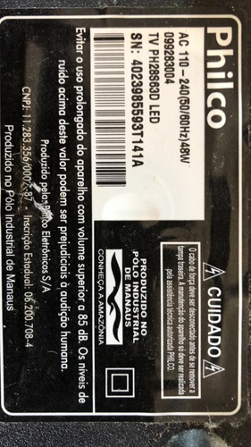 Imagem 3 de 3 de Placa Tecom Philco Ph28s63d Led Cod. 1.30.1.1309bt03r