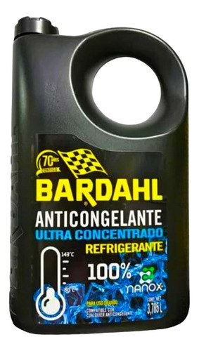 Bardahl Anticongelante Ultra Concentrado Refrigerante Nanox Color Azul