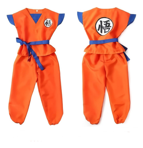 Cosplay Traje De Goku Dragon Ball Z Anime Para Niño