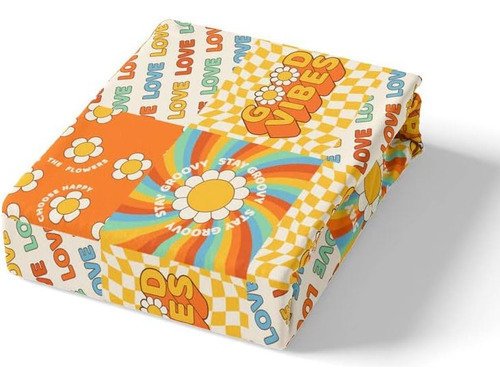 Feelyou Juego De Ropa De Cama Retro Hippie Con Flores 60s 70