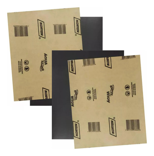 Kit Com 50 Folhas De Lixa Dagua Grão 320 - Norton