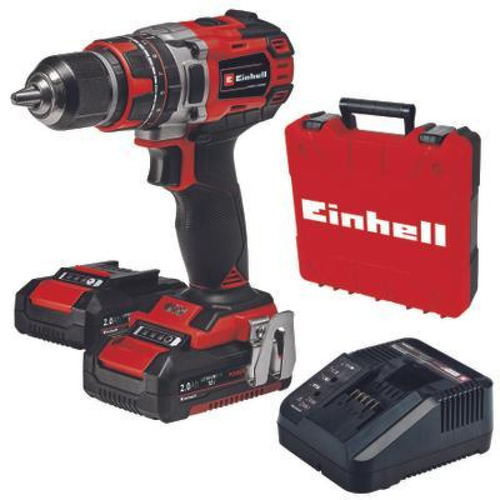 Taladro Einhell Percutor Brushless 18v 2 Bateria 2 Amper Kit Color Rojo Frecuencia 50 Hz/60 Hz