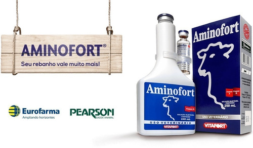 Imagem 2 de 4 de Aminofort 250ml Eurofarma - Promotor De Engorda P/ Bovinos