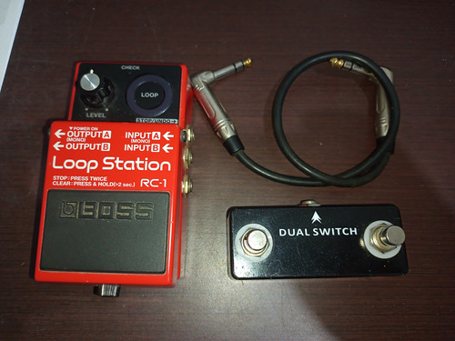 Pedal De Efeito Boss Loop Station Rc-1  Vermelho