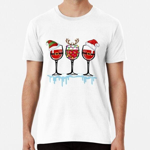 Remera Three Glass Of Red Wine Funny Drinker Algodon Premium