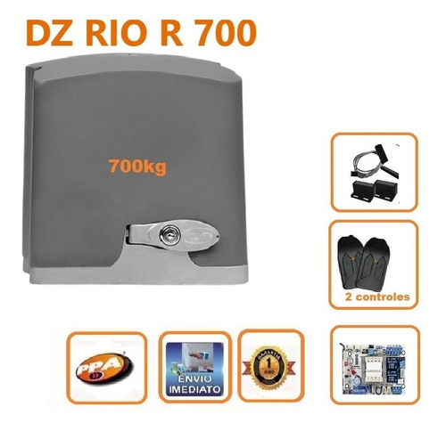 Motor De Portão Deslizante Ppa Dz Rio 1/2 Hp R 700kg Top