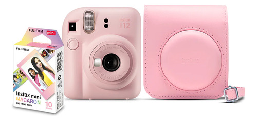 Kit Câmera Instax Fujifilm Mini 12 Rosa Gloss