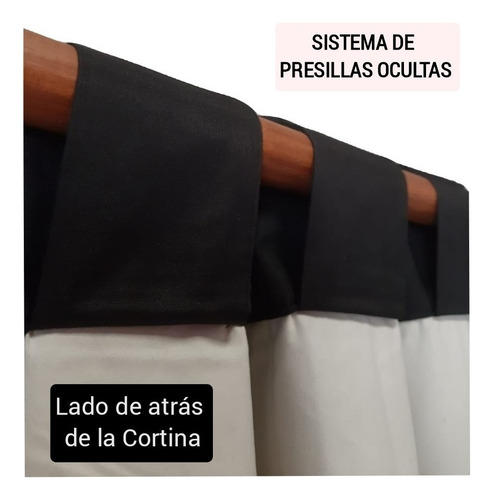 Cortina Blackout Textil Bloquea Paso Luz Solar Cubre 100% Natural