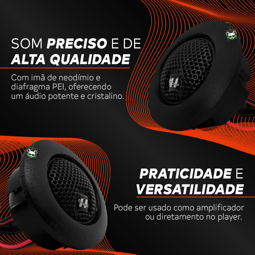 Kit Par Mini Tweeter Alta Frênquecia 80w Twp Neo Hurricane