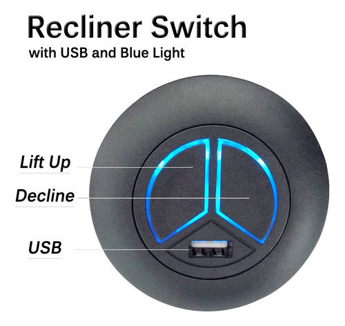 Control Reclinable Eléctrico Con Usb, Auricular De Control M