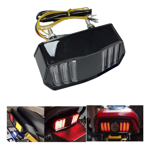 Luz Trasera Freno Stop Direccion Led Moto Para Honda Harley