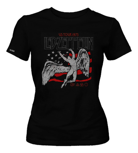 Camiseta Dama Mujer Led Zeppelin Rock Metal Dbo2