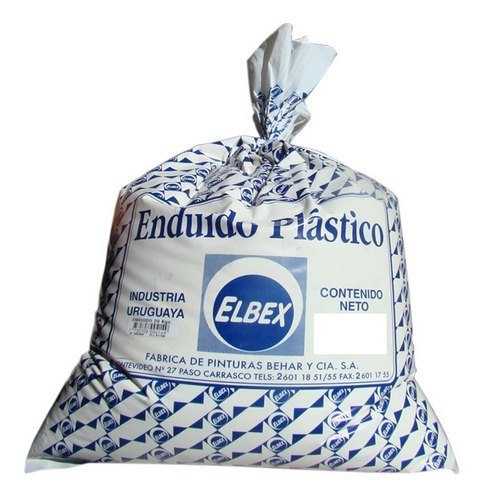 Pack De 5 Bolsas De 1kg Enduido Plástico Para Interior Elbex