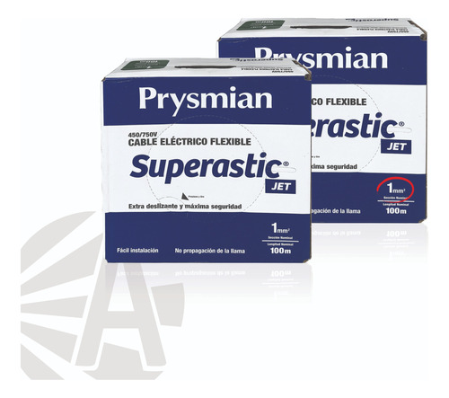 Cable 1mm Unipolar Superastic Pirelli Prysmian X200mts