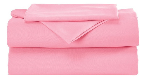 Juego De Sábanas Esencial Matrimonial Color Rosa Diseño De La Tela Lisas