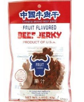 Carne China Beef Jerky (sabor De Fruta) - 1,5 Oz - 43 G (paq