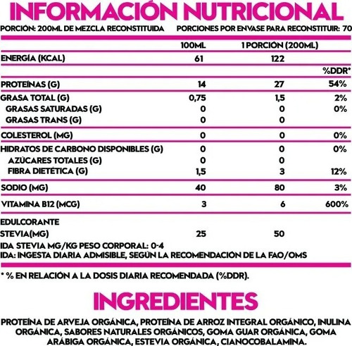 Imagen 2 de 4 de Proteina Vegana - 70 Servicios - Chocolate S. - 2.3 Kg