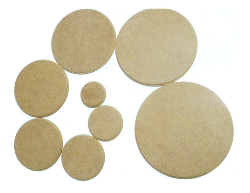 Círculo De Mdf Diámetro 30 Cm, 9 Mm De Grosor (15 Piezas)