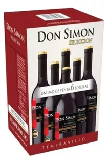 6 Pz Vino Tinto Don Simon Tempranillo 750 Ml