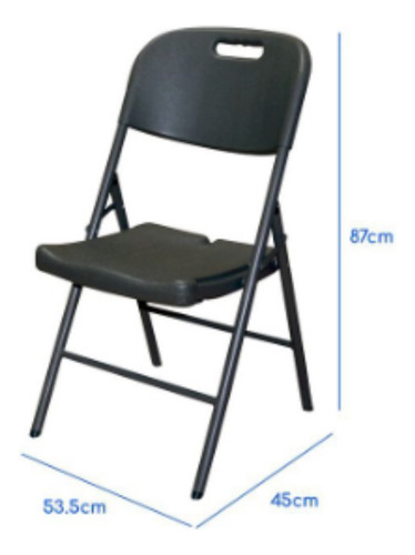 Silla Plegable Para Eventos Negra Mc 4 Pack