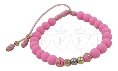 Pulsera Oro Laminado Neoprenos Fucsia  +obsequio