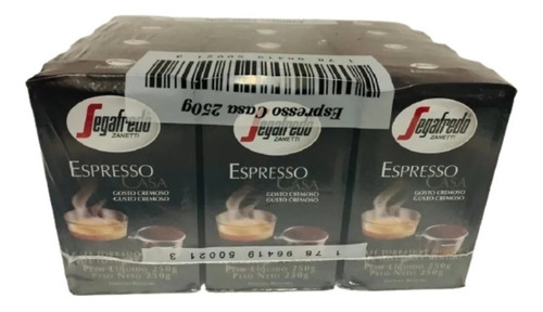 Imagen 1 de 7 de Cafe Molido 12 X 250gr Espresso Casa Segafredo Zanetti