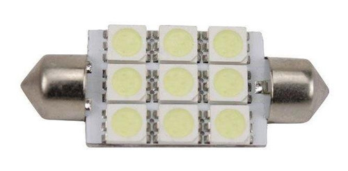 Imagem 1 de 2 de Lâmpada Led Torpedo 41mm 12v 9smd5050 Branca 9 Leds Par