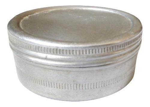 Lata Cajita De Aluminio Pastillero Vintage - Tapa A Rosca (Usado)