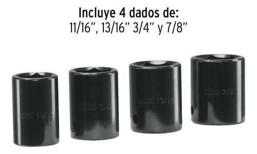Llave De Impacto 1/2 900 W Industrial Truper Imp-1/2n 11682