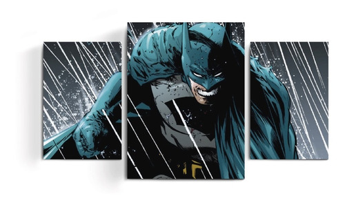 Cuadros Tripticos Batman Superheroe Comics Dc Heroe 70x40cm