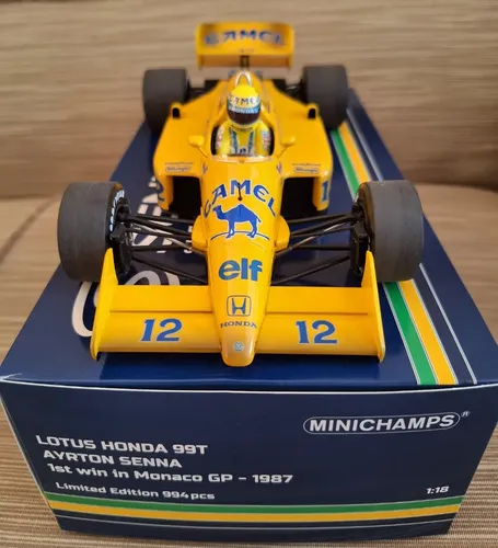 F1 Lotus 99t Mônaco Gp Ayrton Senna 1/18 Minichamps | Frete grátis