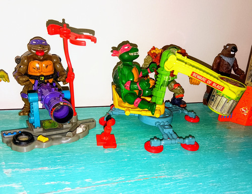 Lote Figuras Vehículos Accesorios Tortugas Ninja Vintage 80s (Usado)