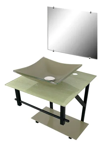 Kit de bañera, lavabo suspendido, lavabo de vidrio de color mármol travertino