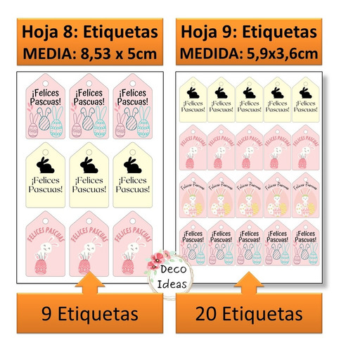 Imagen 5 de 6 de Kit Imprimible 09 Felices Pascuas Para Emprendedores