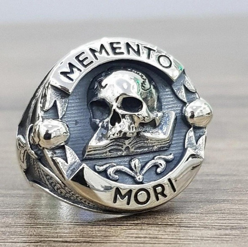 Memento Mori Anillo De Calavera Recuerdo Regalo Hombres 2pcs
