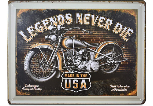 K  H Retro Antique Metal Tin Wall Sign Poster Home Dine...